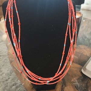 Coral and turquoise necklace